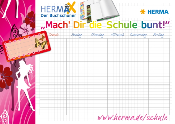 Stundenplan mit pinkem Rand" 

(Note: The text is already in German and does not require translation. It retains its original meaning and context.)