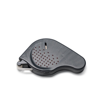 Produktbild eines HERMA Klebespenders in der Farbe Anthrazit." 

(Note: The text is already in German and does not require translation. It is clear and fluent as is.)