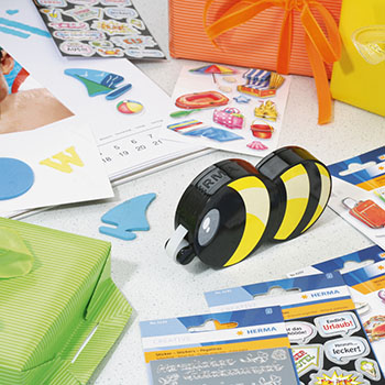 The text "Klebebiene" is already in German. However, if you're looking for a more descriptive or contextual translation, it could refer to "Klebebiene" as a term for a type of adhesive or sticky bee, often used in a playful or metaphorical sense. If you have a specific context in mind, please provide more details for a tailored response