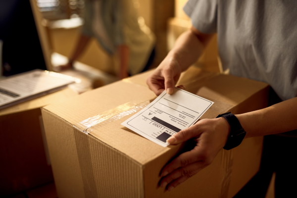 Paket-Etikett