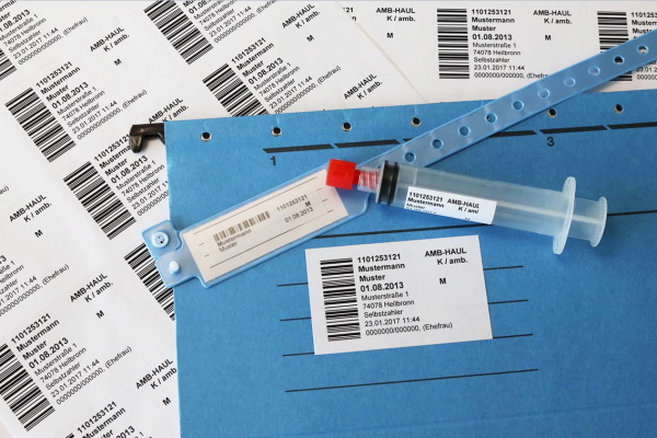 Verwendung von Patienten- und Dokumentationsetiketten