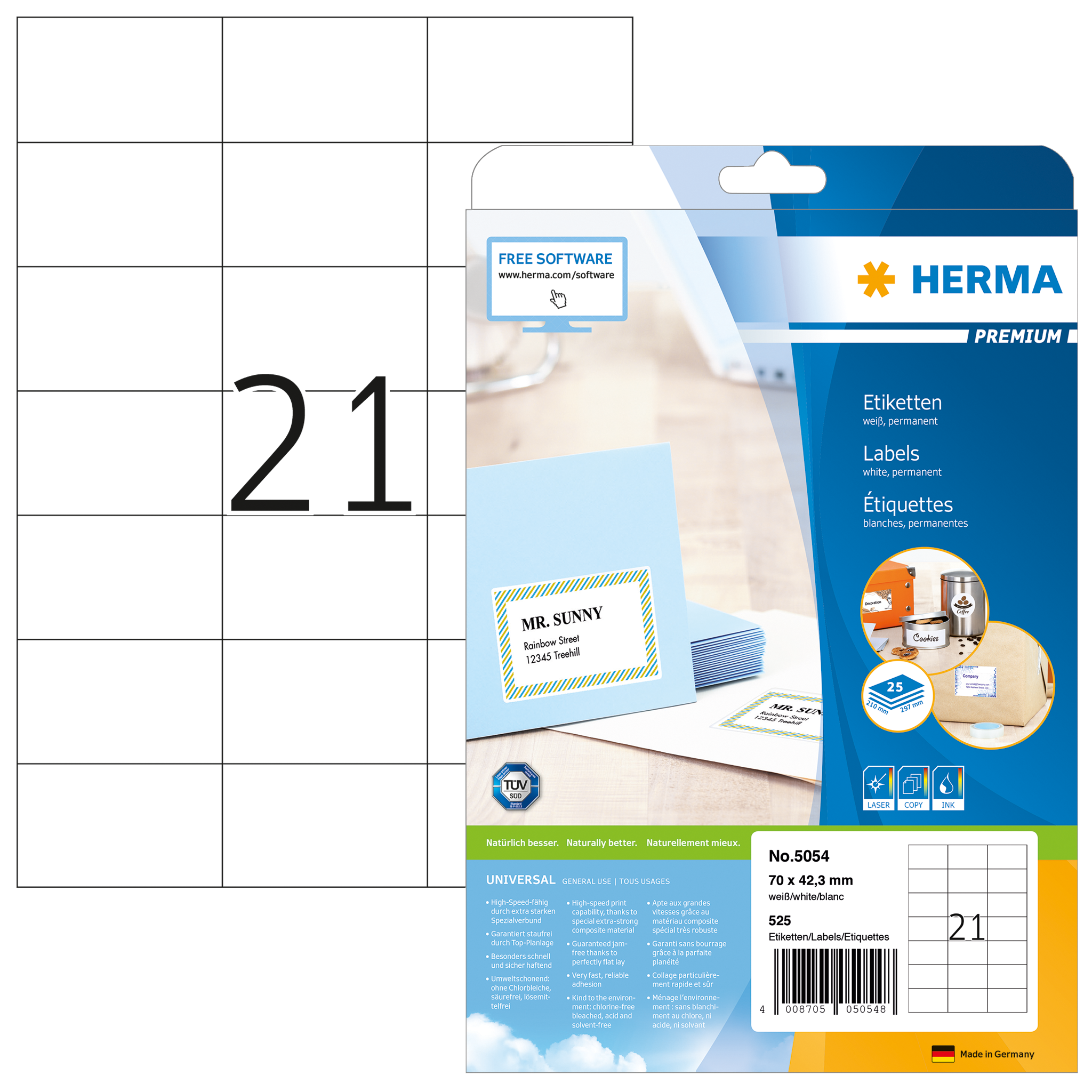 HERMA PREMIUM A4 Etiketten