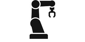 Industrieroboterarm mit Greifmechanismus, der für automatisierte Fertigungsaufgaben verwendet wird.