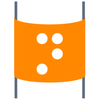 Braille-Etiketten mit Blindenschrift