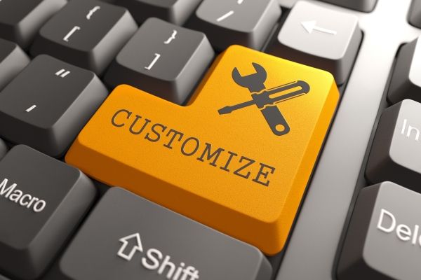 Icon Sonderanfertigung, Taste Customize auf Tastatur