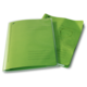 Zwei grüne Ordner, einer mit Klarsichtfolie und der andere offen, zeigen leere Linien für Beschriftungen.