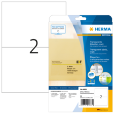 HERMA SPECIAL A4 Folien-Etiketten transparent matt