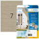 Ordneretiketten aus Silphie-Papier mit der Aufschrift "7", verpackt in einer transparenten Hülle.
