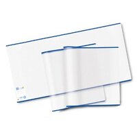 Durchsichtige Buchhüllen mit blauem Rand