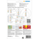 Produktübersicht mit verschiedenen Etikettenformaten und Anwendungshinweisen von HERMA. QR-Code und mehrsprachige Informationen sind ebenfalls enthalten.