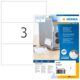 Perforierte Etikettenpackung von Herma, mit der Nummer 3, enthält 300 Etiketten. Hinweis auf kostenlose Software zur Gestaltung.