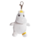Plüsch-Einhorn mit gelber Mähne und Clip, in Weiß gehalten, mit großen Augen und einem gelben Band um den Bauch.