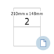 Formatangaben für ein Dokument: 210mm x 148mm, mit der Zahl 2 und einem Symbol für ein Dokument.