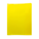 Ein leuchtend gelbes, transparentes Kunststoffblatt.