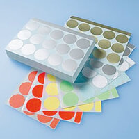 Runde Etiketten für Drucker in verschiedenen Farben