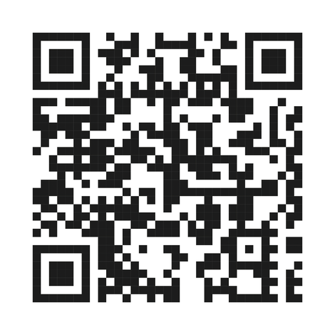 QR-Code in Schwarz-Weiß, bestehend aus verschiedenen Mustern und Quadraten, die Informationen codieren.