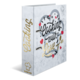 Rezeptordner mit der Aufschrift "Cooking with Love" und einem herzförmigen Design, verziert mit Kochutensilien und Herzen.