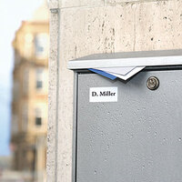 Beschriftetes wetterfestes Folienetikett für den Briefkasten