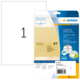 Transparente Etiketten von Herma, Packung mit 25 Stück, Größe 210 x 297 mm, für verschiedene Anwendungen.