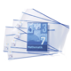 Ein Mathematikbuch mit der Zahl 7 auf dem Cover, umgeben von mehreren durchsichtigen Hüllen und Etiketten.