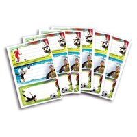 Gruppenbild mit Schuletiketten zum Handbeschriften