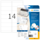 Adressetiketten für Schreibmaschinen, Packung mit 230 Etiketten, Größe 120 x 30 mm, Artikelnummer 4433.