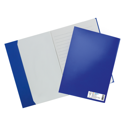 Heftschoner in blau aufgeklappt 