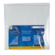 Dreieckstasche und Visitenkartentasche in transparenter Verpackung, geeignet für A4/A5 Dokumente und Karten.