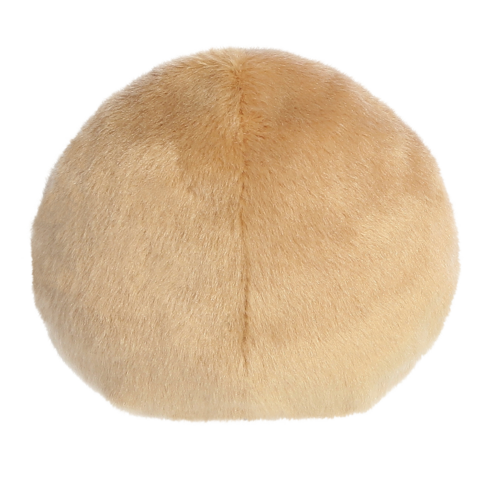 Runder, weicher Ball in einem hellbeigen Farbton, mit einer angenehmen Oberfläche und gleichmäßiger Form.