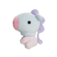 Plüschfigur mit einem runden Kopf, einer rosa Schnauze und lila Details, die einen niedlichen, tierähnlichen Charakter darstellt.