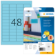 Bunte Etiketten von Herma, Packung mit 48 Etiketten, inklusive Softwarehinweis für die Nutzung.