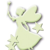 Leuchtsticker Fee" 

This phrase translates directly to "Glow-in-the-Dark Sticker Fairy" in English. If you're looking for a more natural or fluent expression in German, it could remain as is, as it already conveys the intended meaning clearly. However, if you want to adapt it slightly for clarity, you might say "Leuchtende Stickerfee.