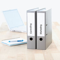 Anwendungsbild für breite und kurze Ordneretiketten