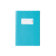 Blaues Notizbuch mit einer weißen Beschriftungsfläche auf der Vorderseite.