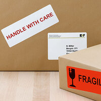 Anwendungsbeispiel für Paketaufkleber